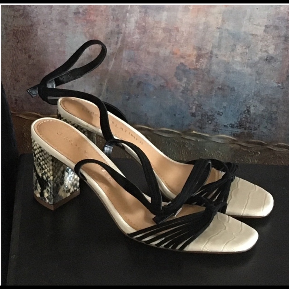🌟BNWT Summer Soirée Snake Print Strappy Sandals